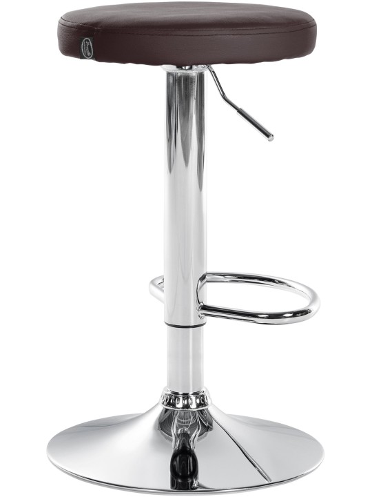 Barstol Ponte imiteret læder krom, brun