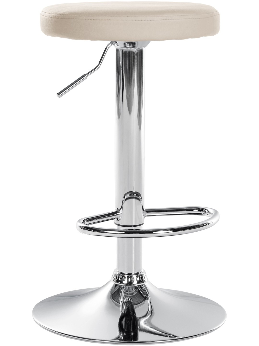 Barstol Ponte imiteret læder krom, creme