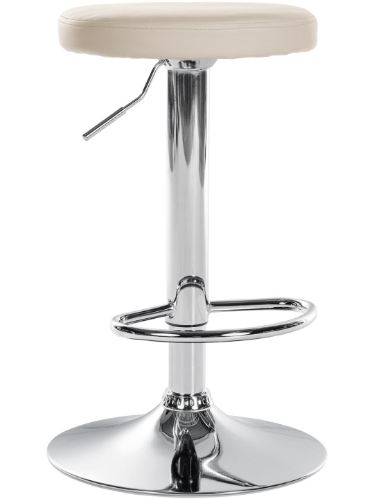 Barstol Ponte imiteret læder krom, creme