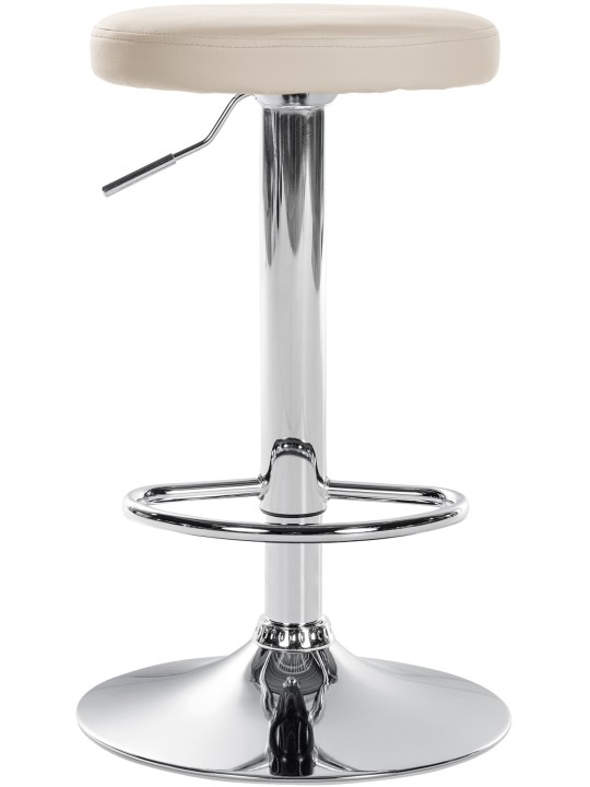 Barstol Ponte imiteret læder krom, creme