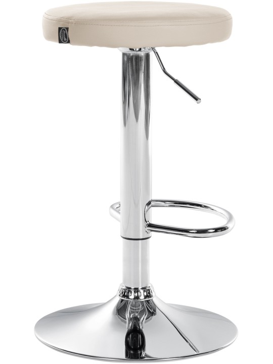 Barstol Ponte imiteret læder krom, creme