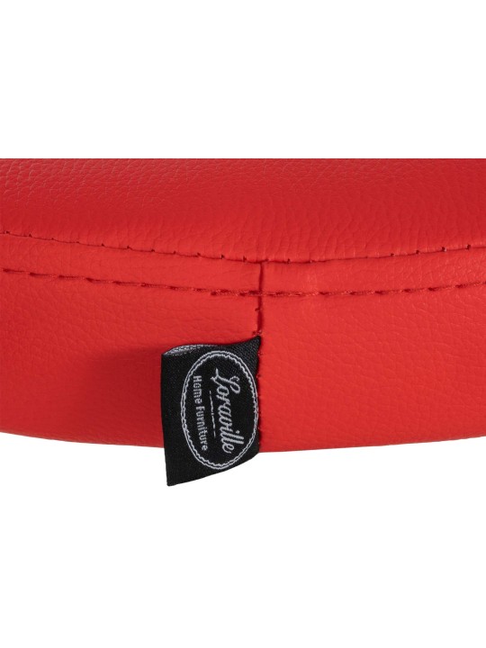 Barstol Ponte imiteret læder krom, rød