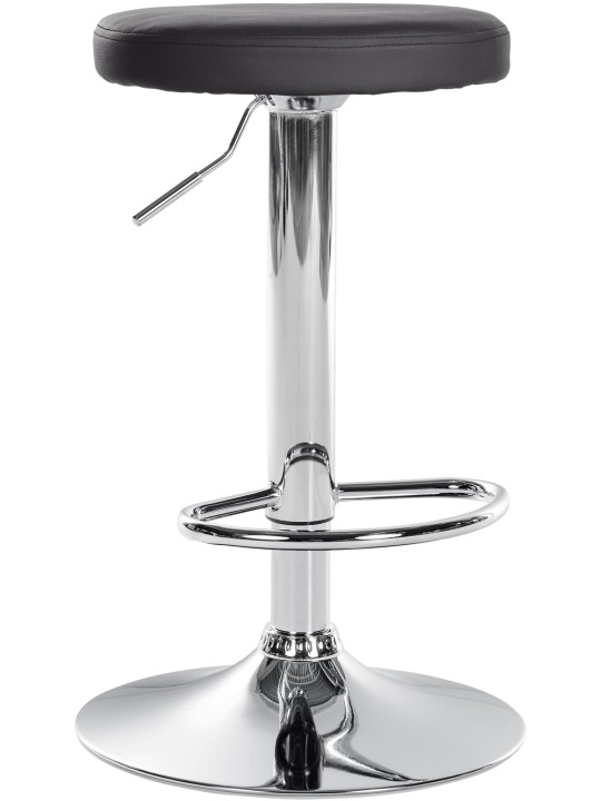 Barstol Ponte imiteret læder krom, sort Barstol Ponte imiteret læder krom, sort