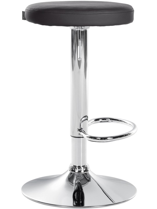 Barstol Ponte imiteret læder krom, sort Barstol Ponte imiteret læder krom, sort