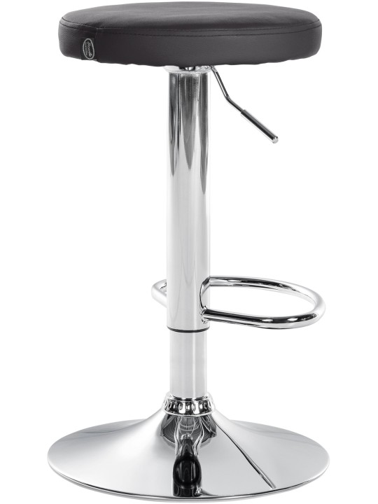 Barstol Ponte imiteret læder krom, sort Barstol Ponte imiteret læder krom, sort