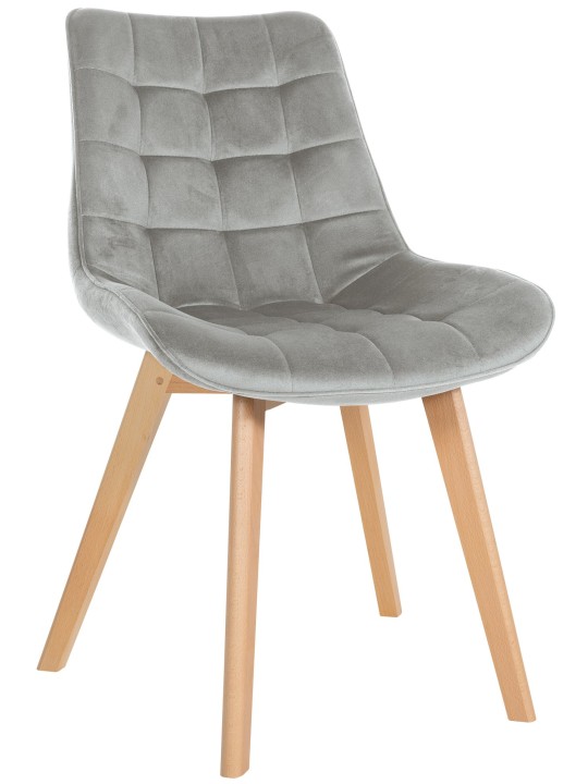 Stol Brook fløjl, grå