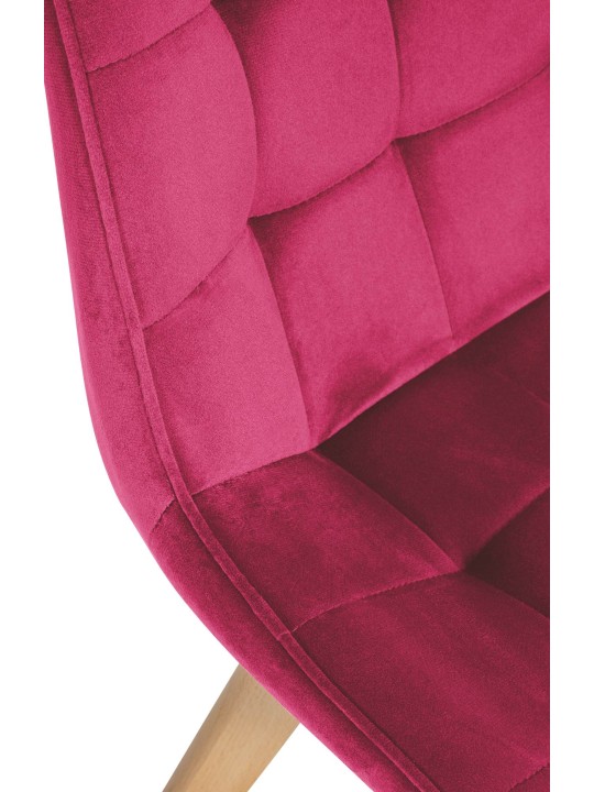 Stol Brook fløjl, rød