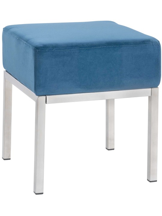 Taburet Lamega fløjl, blå