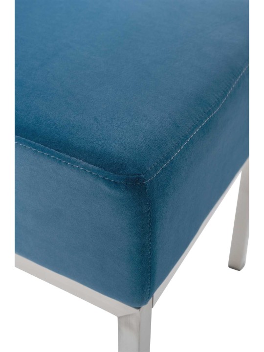 Taburet Lamega fløjl, blå