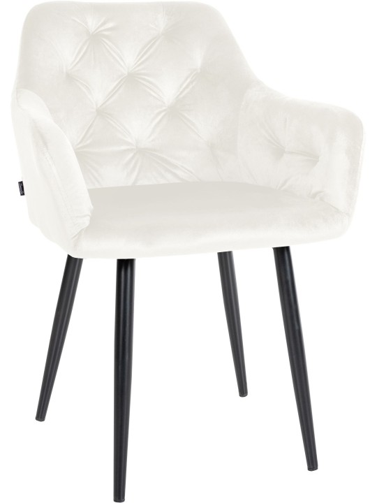 Stanley spisestuestol i fløjl, creme