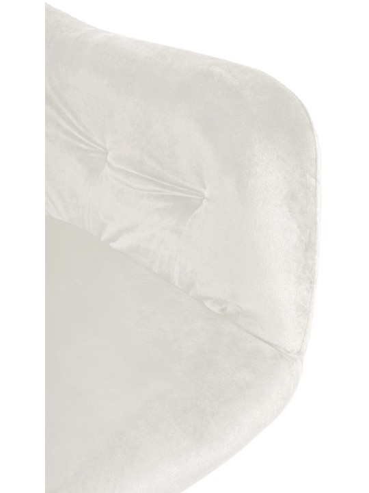 Stanley spisestuestol i fløjl, creme