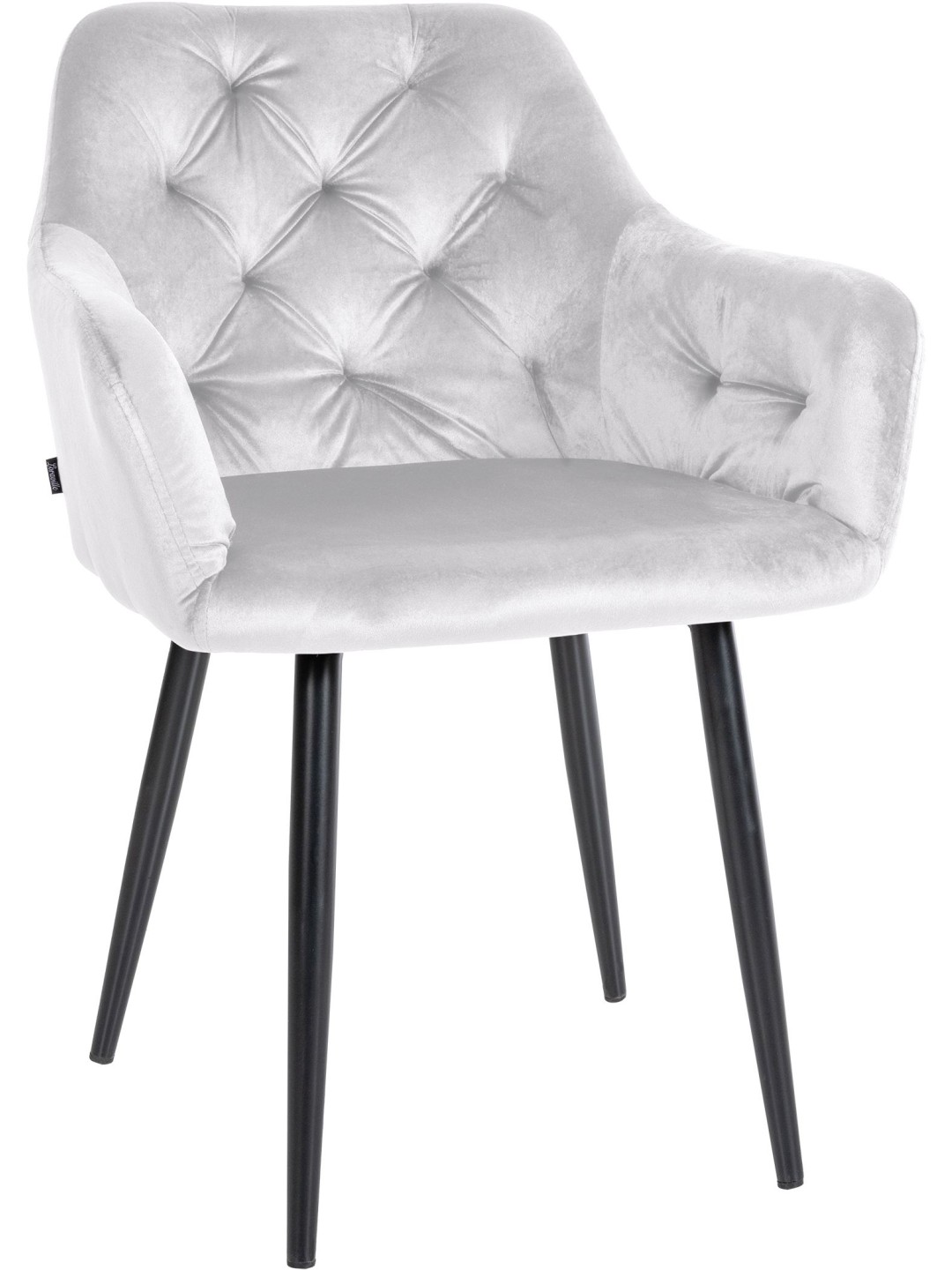 Stanley spisestuestol i fløjl, grå