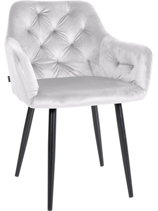 Stanley spisestuestol i fløjl, grå Stanley spisestuestol i fløjl, grå