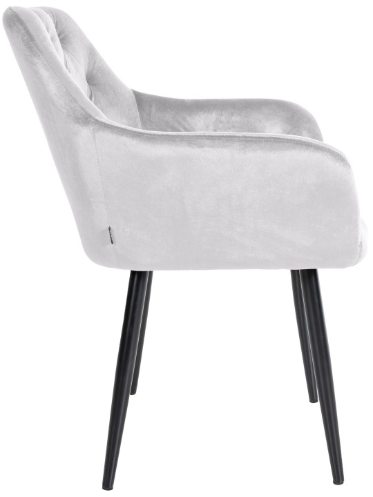Stanley spisestuestol i fløjl, grå Stanley spisestuestol i fløjl, grå
