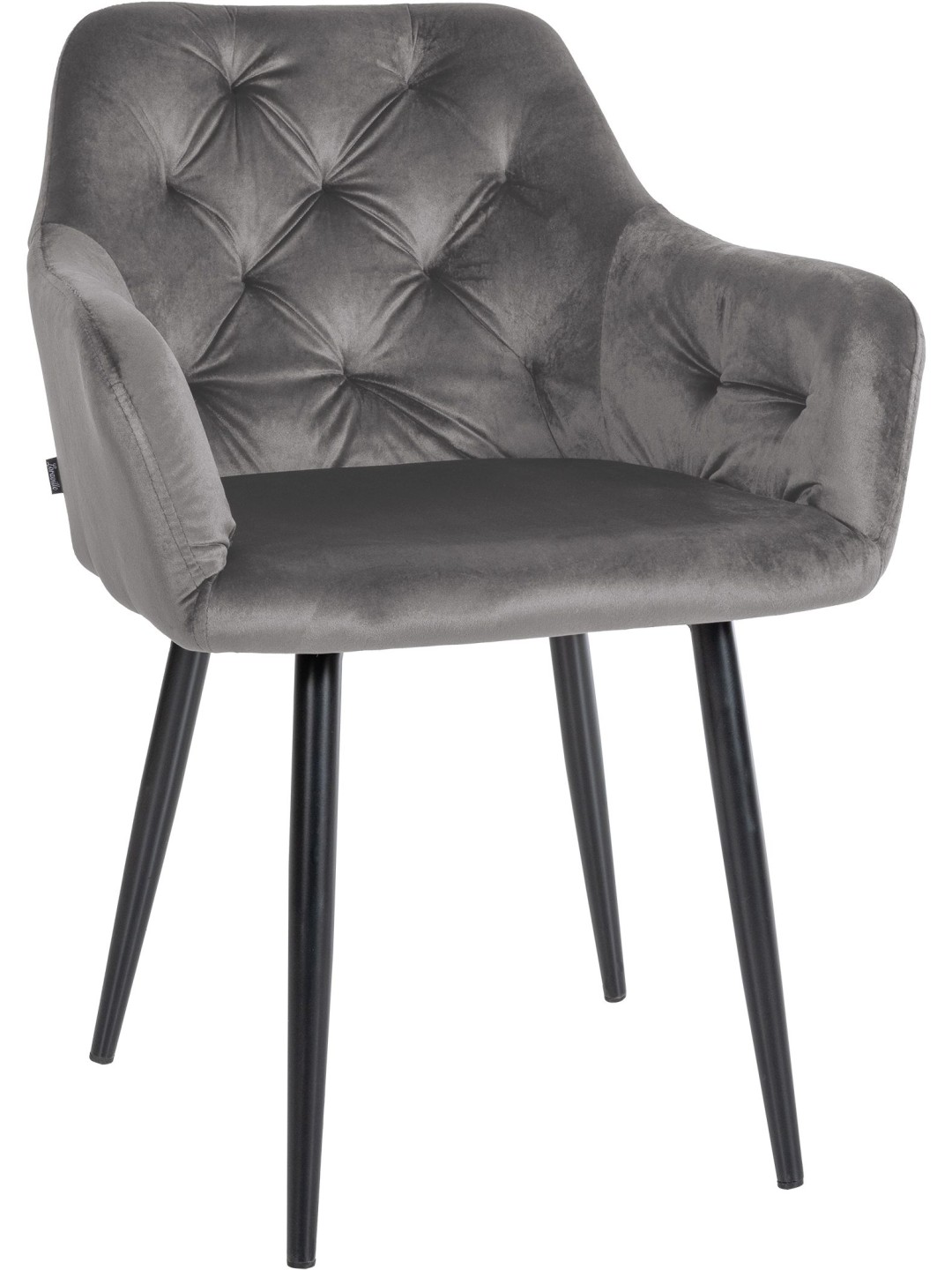 Stanley spisestuestol i fløjl, mørkegrå
