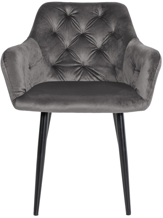 Stanley spisestuestol i fløjl, mørkegrå