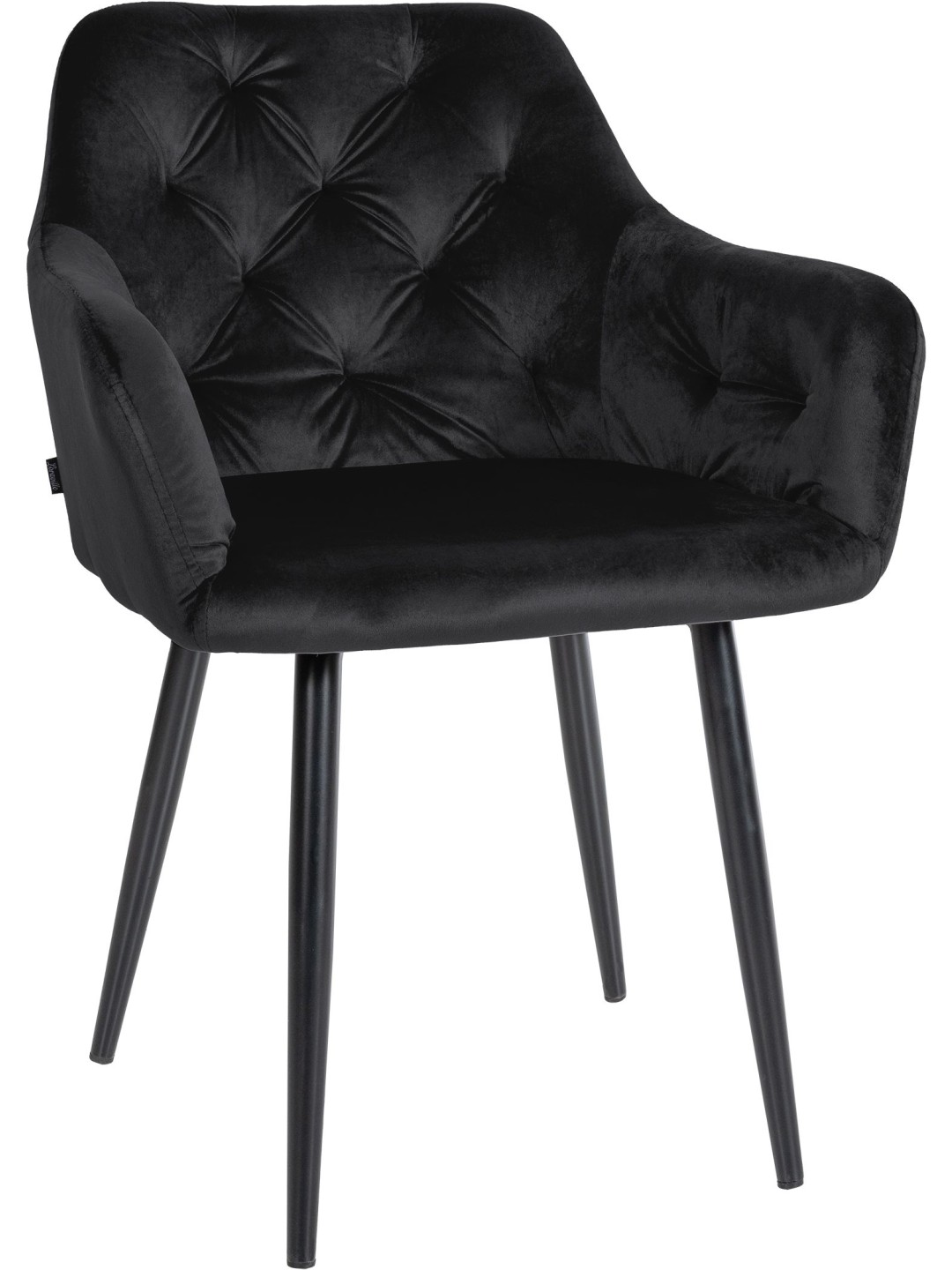 Stanley spisestuestol i fløjl, sort