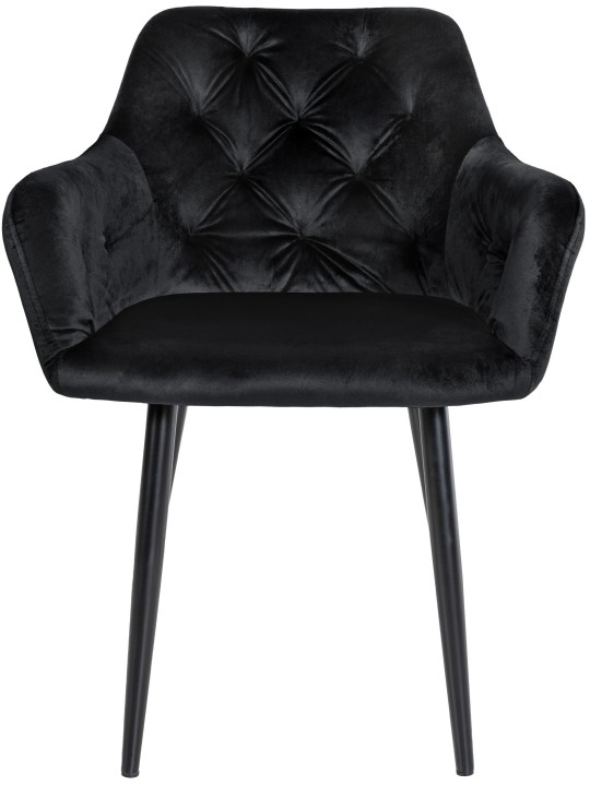 Stanley spisestuestol i fløjl, sort