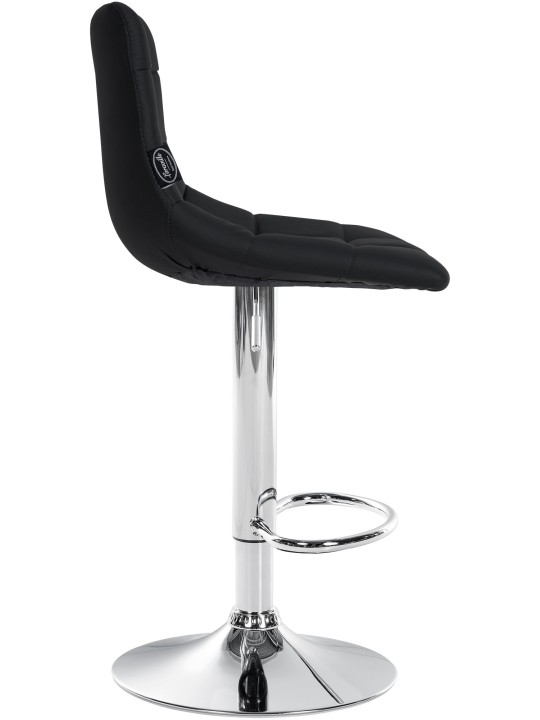 Sæt med 2 barstole Jerry imiteret læder krom, sort Sæt med 2 barstole Jerry imiteret læder krom, sort