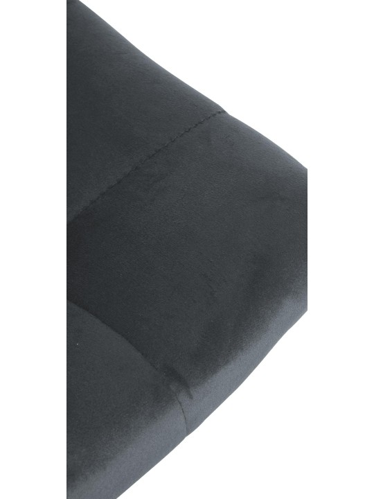 Sæt med 2 barstole Jerry velour chrome, mørkegrå