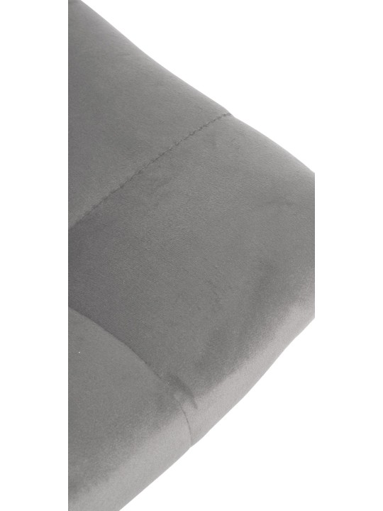 Sæt med 2 barstole Jerry velour chrome, grå