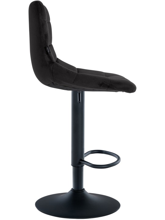 Sæt med 2 barstole Jerry velvet, sort