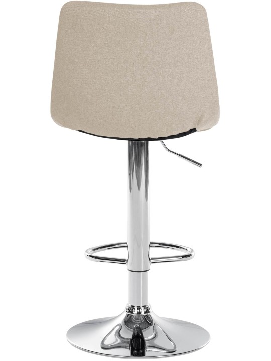 Sæt med 2 barstole Jerry stof krom, creme