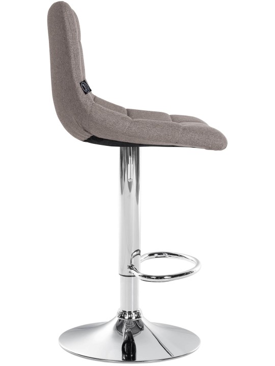 Sæt med 2 barstole Jerry stof krom, grå