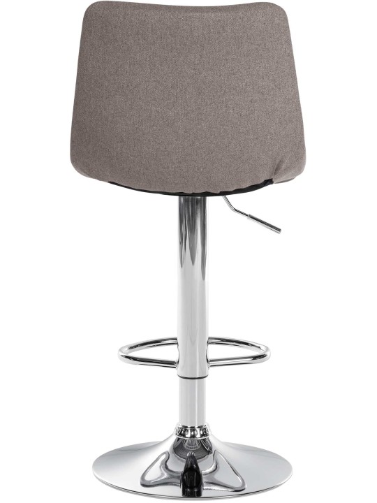 Sæt med 2 barstole Jerry stof krom, grå