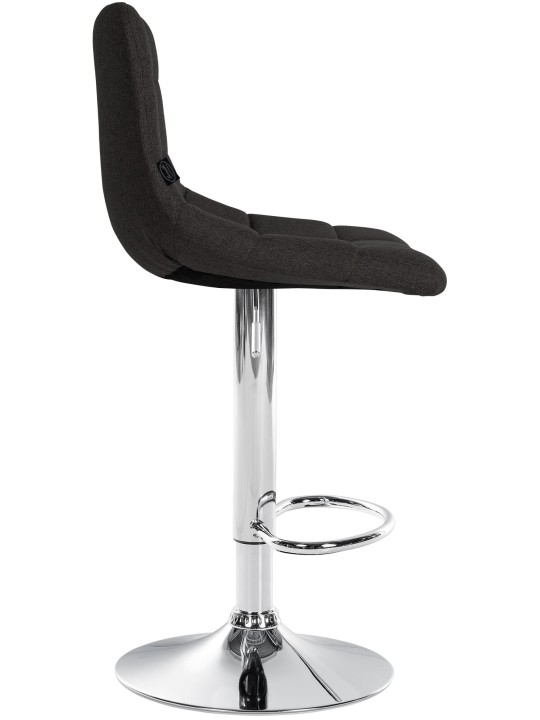 Sæt med 2 barstole Jerry stof krom, sort