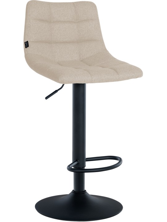 Sæt med 2 barstole Jerry stof, creme