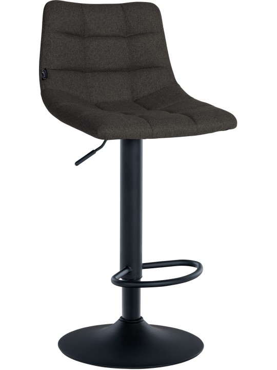 Sæt med 2 barstole Jerry stof, mørkegrå