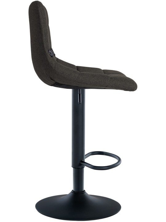 Sæt med 2 barstole Jerry stof, mørkegrå