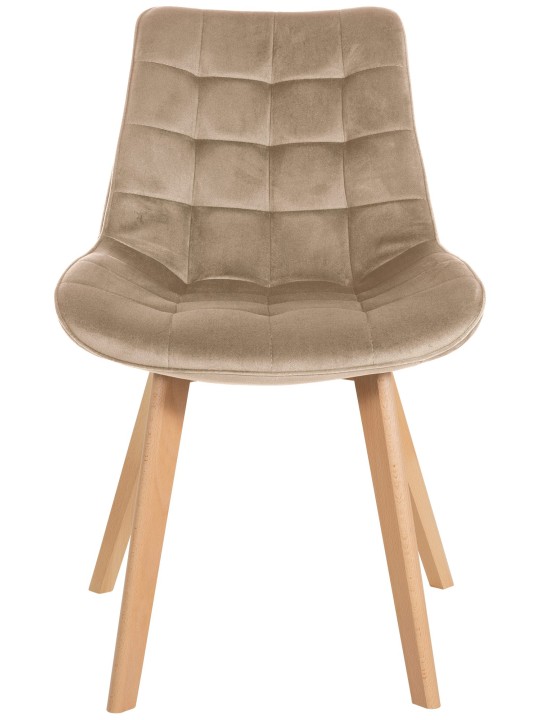 Sæt med 2 stole Brook velvet, brun