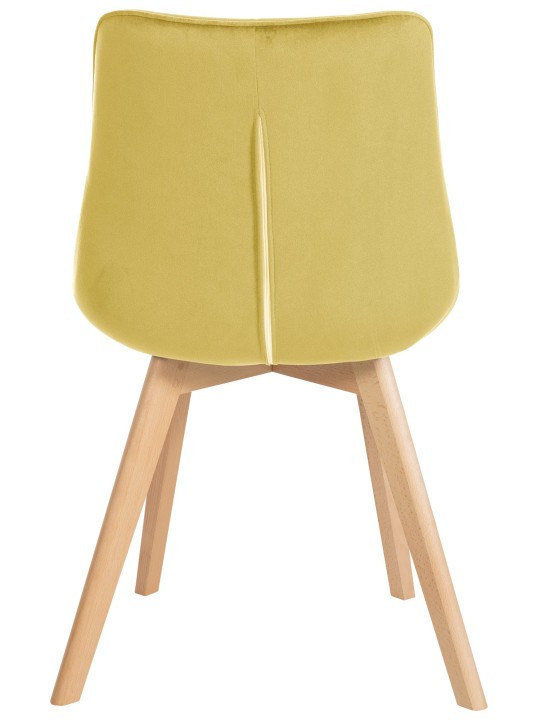 Sæt med 2 stole Brook velvet, gul