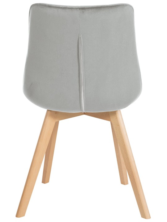 Sæt med 2 stole Brook velvet, grå