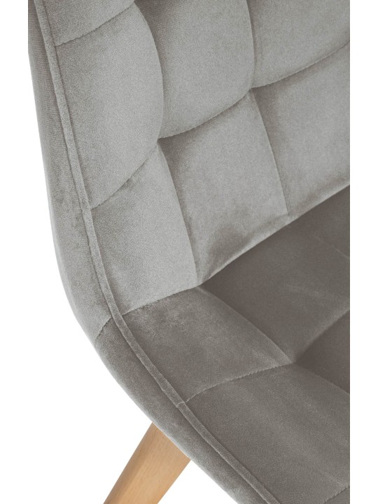 Sæt med 2 stole Brook velvet, grå