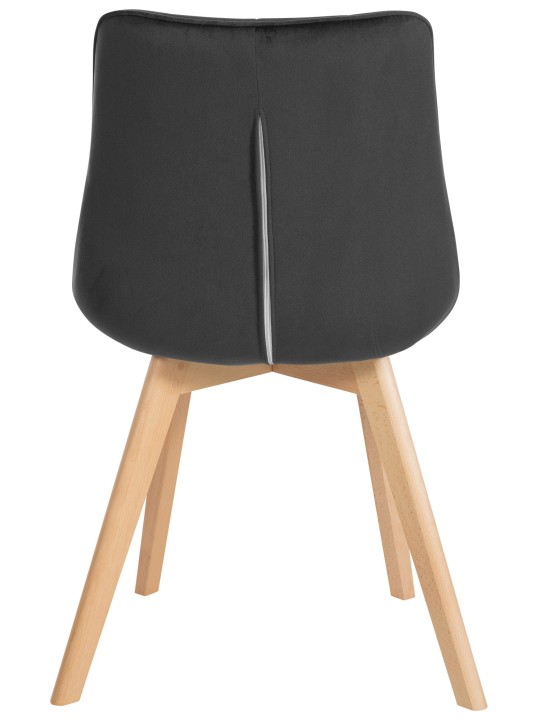 Sæt med 2 stole Brook velvet, sort