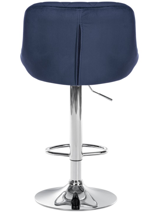 Sæt med 2 barstole Lazio fløjlskrom, blå