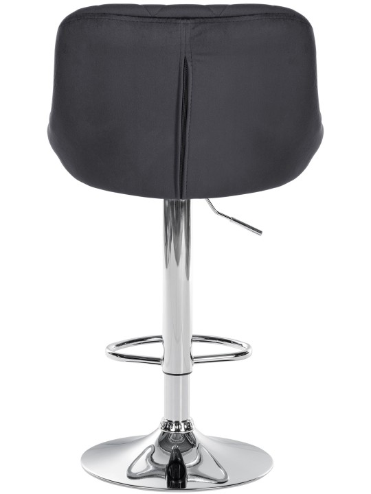 Sæt med 2 barstole Lazio fløjlskrom, mørkegrå Sæt med 2 barstole Lazio fløjlskrom, mørkegrå