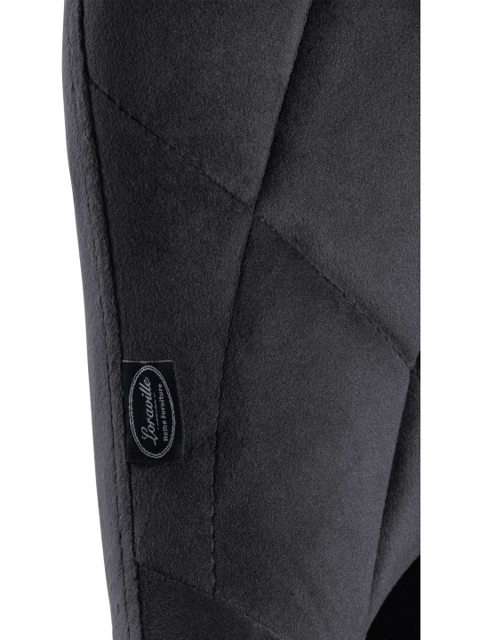 Sæt med 2 barstole Lazio fløjl, mørkegrå Sæt med 2 barstole Lazio fløjl, mørkegrå