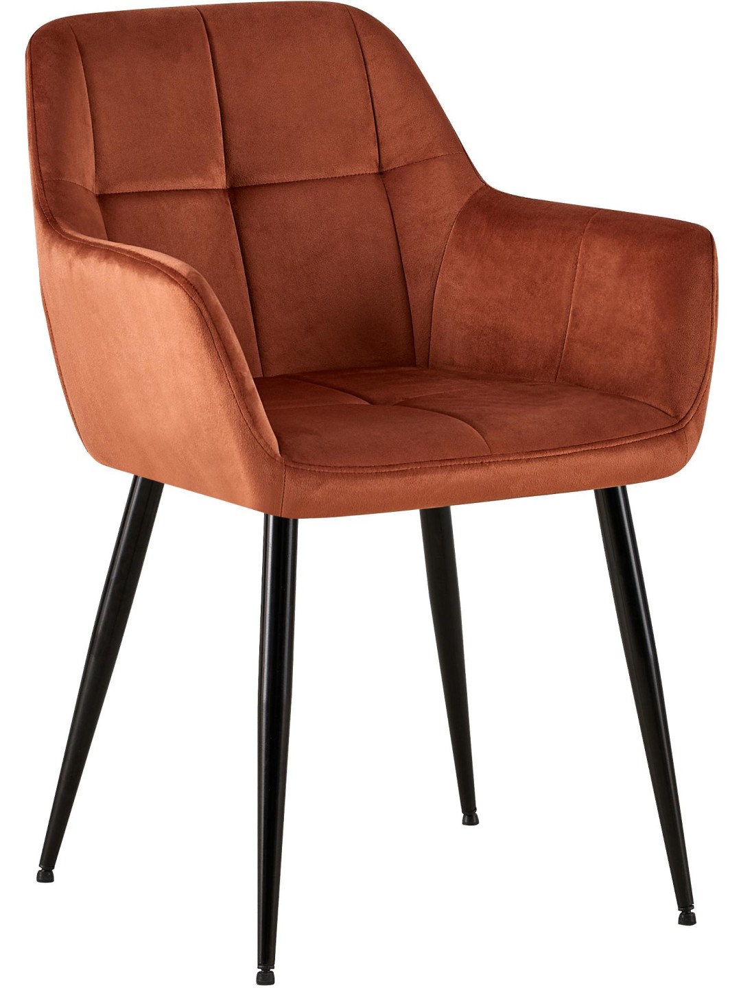 Besøgsstol Emia fløjl, brun