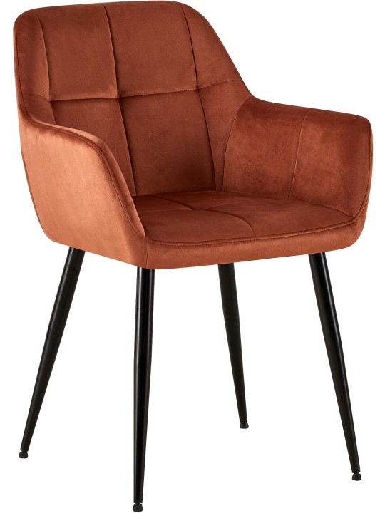 Besøgsstol Emia fløjl, brun Besøgsstol Emia fløjl, brun