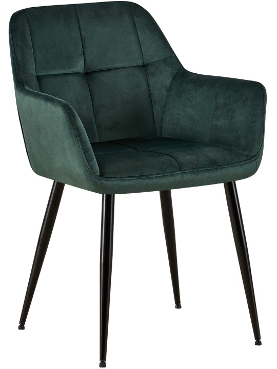 Besøgsstol Emia fløjl, grøn Besøgsstol Emia fløjl, grøn