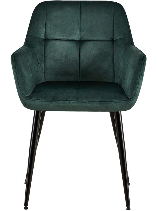 Besøgsstol Emia fløjl, grøn Besøgsstol Emia fløjl, grøn
