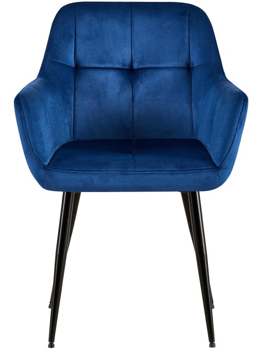 Besøgsstol Emia fløjl, blå