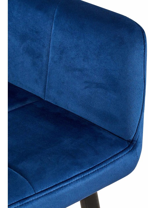 Besøgsstol Emia fløjl, blå