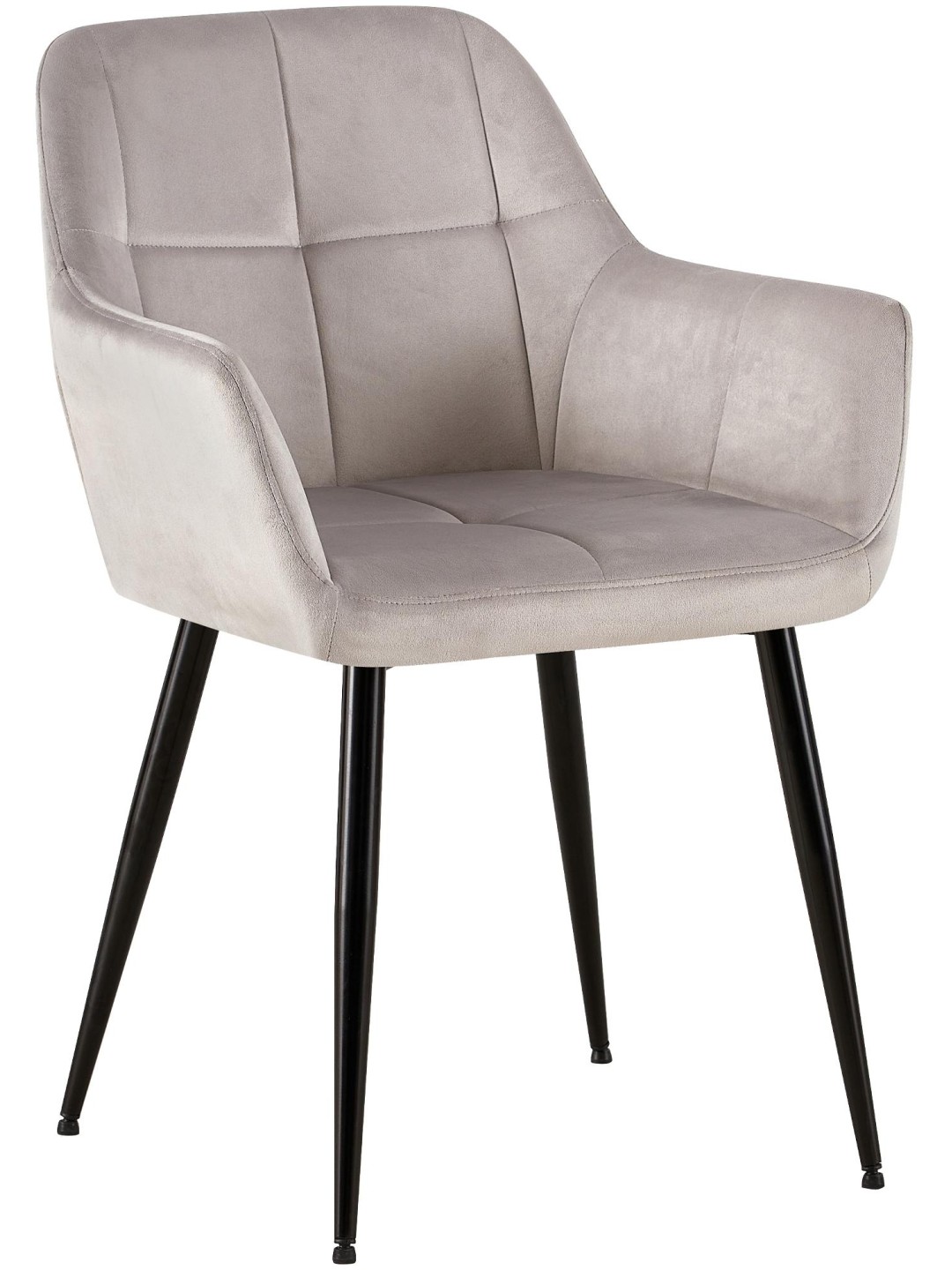 Besøgsstol Emia fløjl, lysegrå