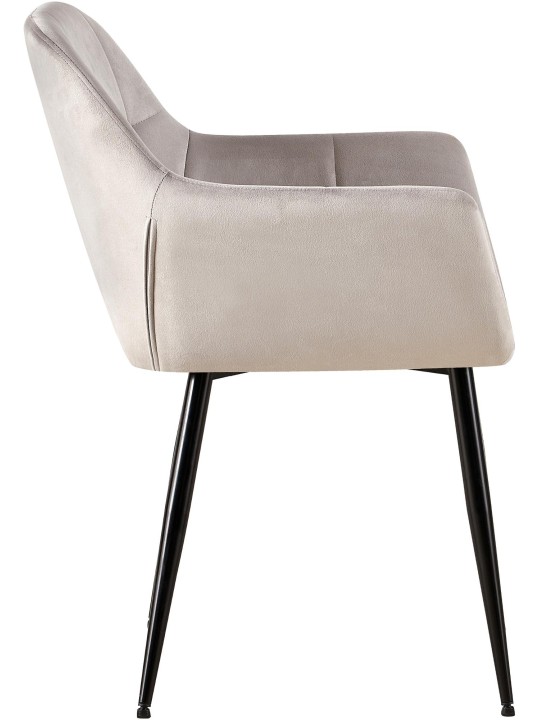 Besøgsstol Emia fløjl, lysegrå Besøgsstol Emia fløjl, lysegrå