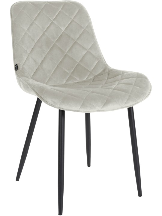 Sæt med 4 stole Springs Velvet, creme